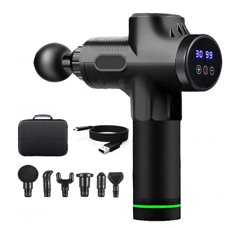 Massageador Elétrico Profissional Pistola Com Velocidade 30x